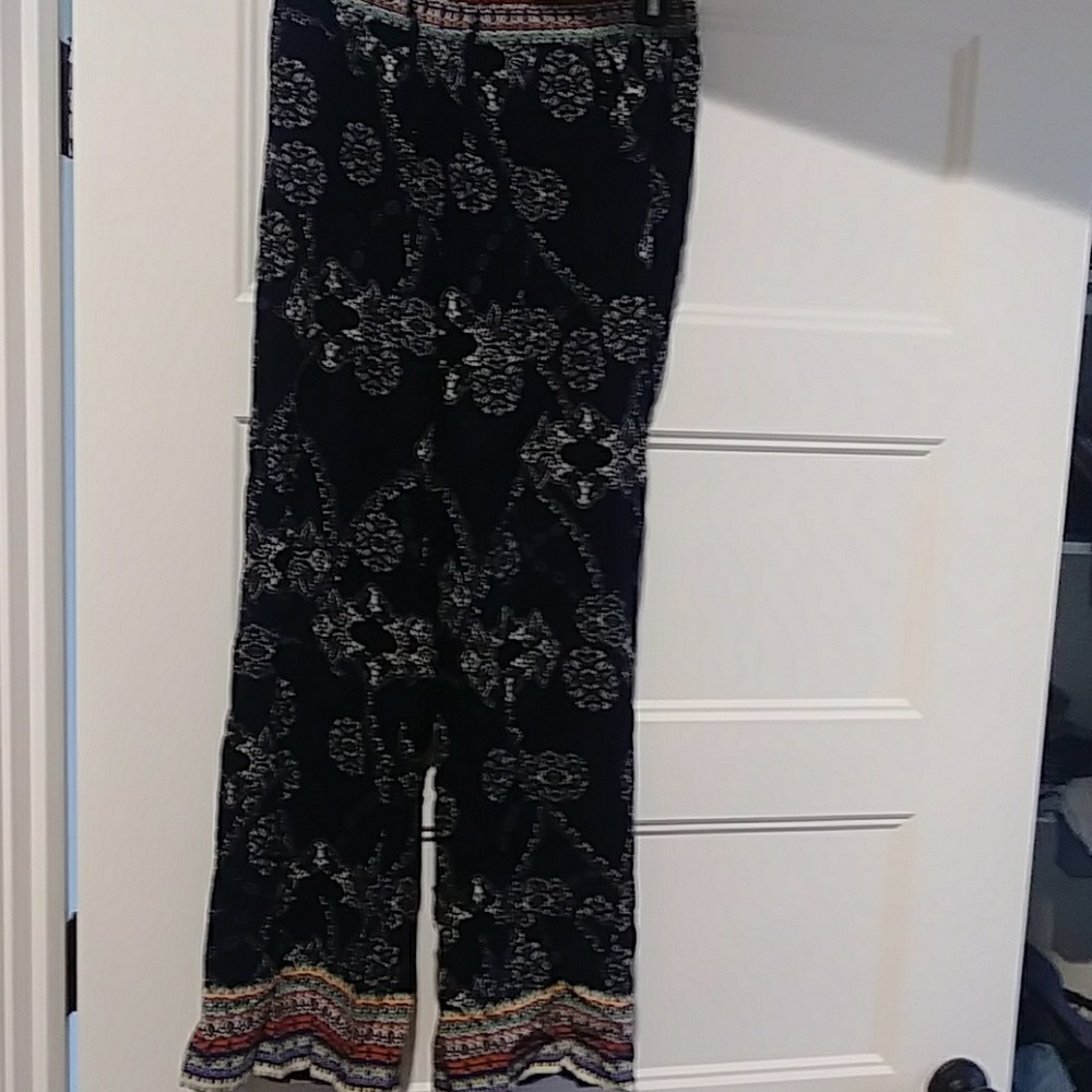 Bohemian print, drawstring pants